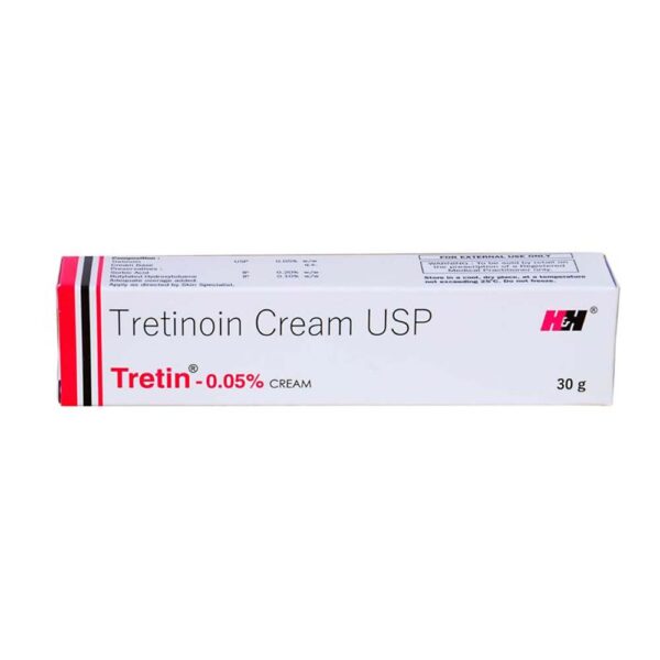 Retino-a Cream 0.05% Vitamin A 30gm Anti-Wrinkle, Anti-Aging, Anti-Acne (Tretinoin)